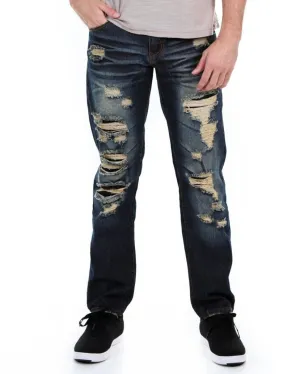 Slim Ripped Dark Wash Jeans