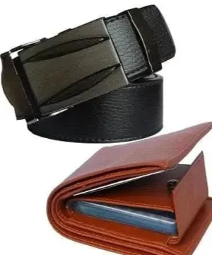 Smart and Stylish Men's Formal / Casual Belt and Wallet (combo set)
