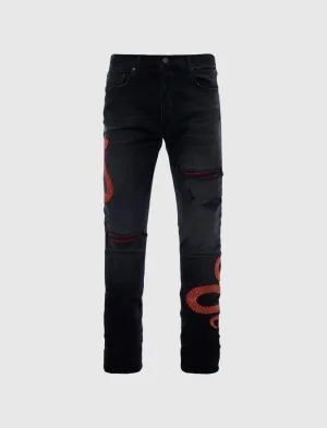 SNAKE SKINNY JEAN