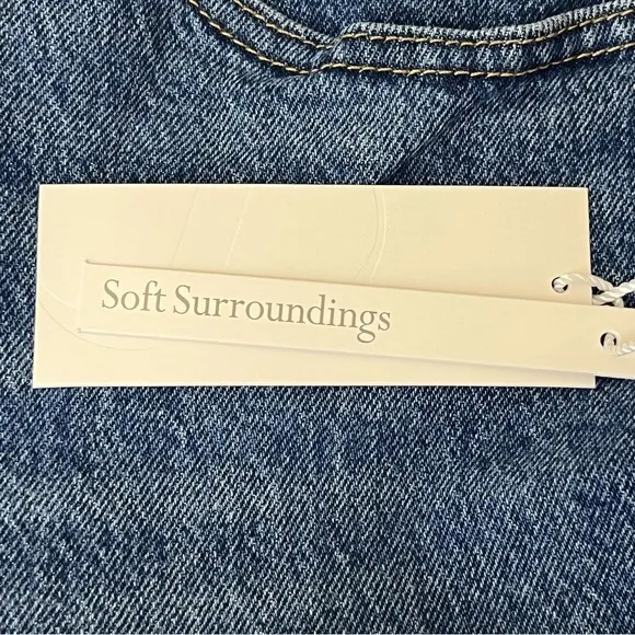 SOFT SURROUNDINGS NWT THE ULTIMATE 5 POCKET STRAIGHT VINTAGE JEANS CHEYANNE WASH