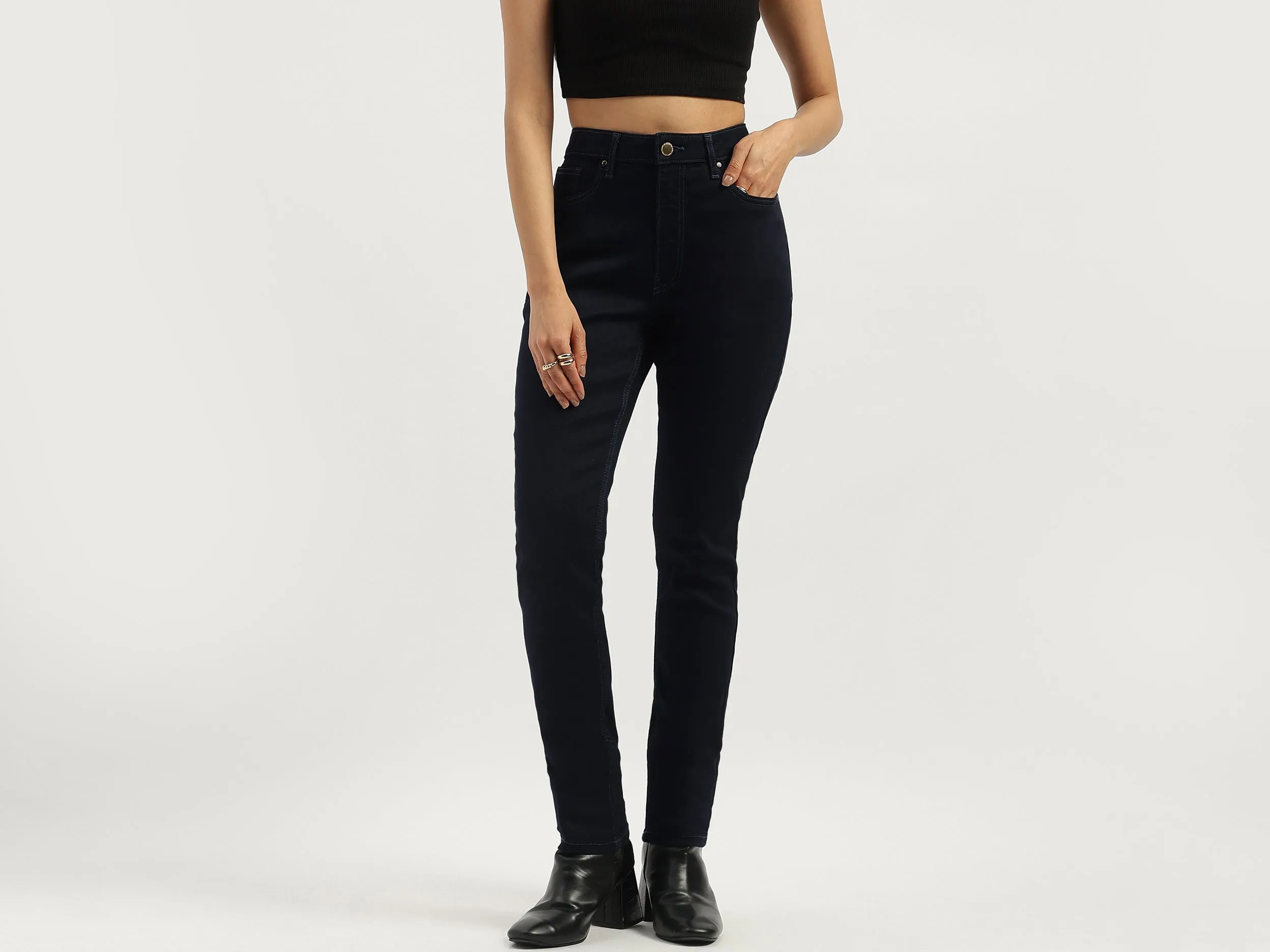 Solid Skinny Fit Jeans