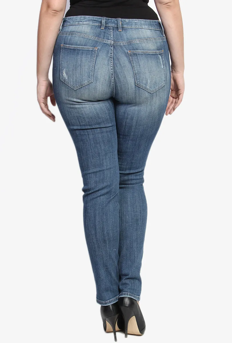 Sophie Distressed Skinny Jeans PLUS