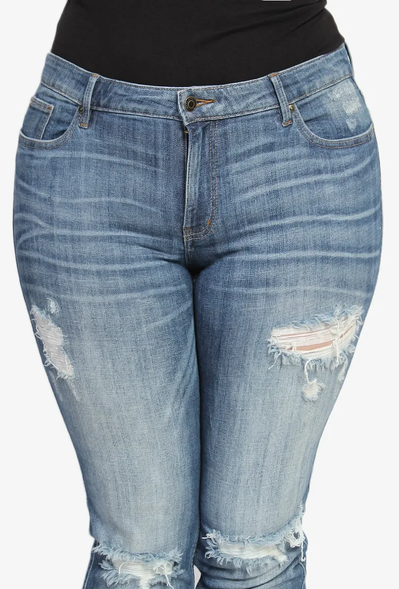 Sophie Distressed Skinny Jeans PLUS