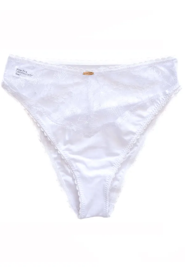 Sophie High Leg Knicker - White