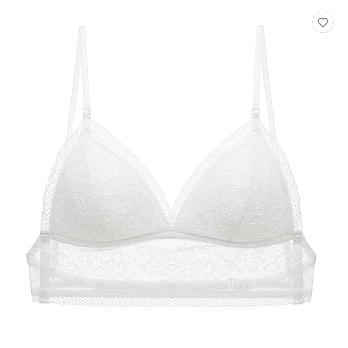 Spaghetti Strap Sheer and Lace Padded Bralette