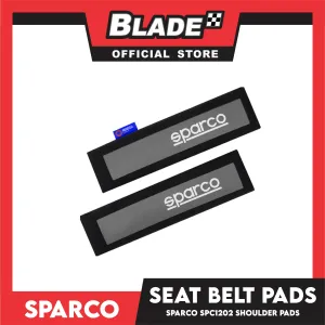 Sparco Seat Belt Pads, Shoulder Pads Set of 2pcs SPC1202 (Black/Grey)