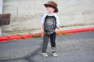 Steampunk Engineer Pants for kids unisex style skinny jeans