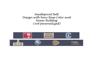Stock Design - The Citadel Days - Officially Licensed - Hand-stitched Needlepoint Belt