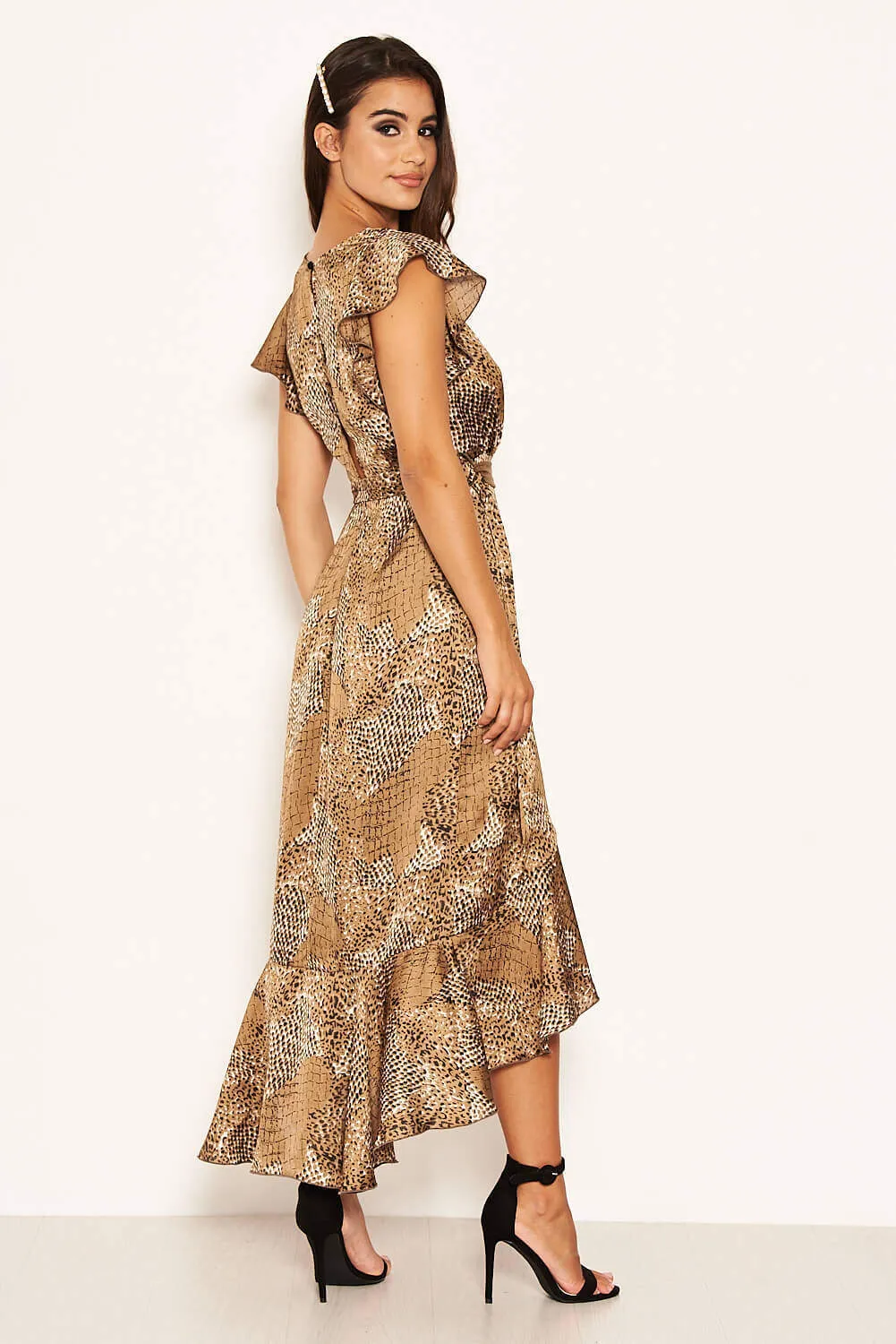 Stone Snake Printed Midi Dress