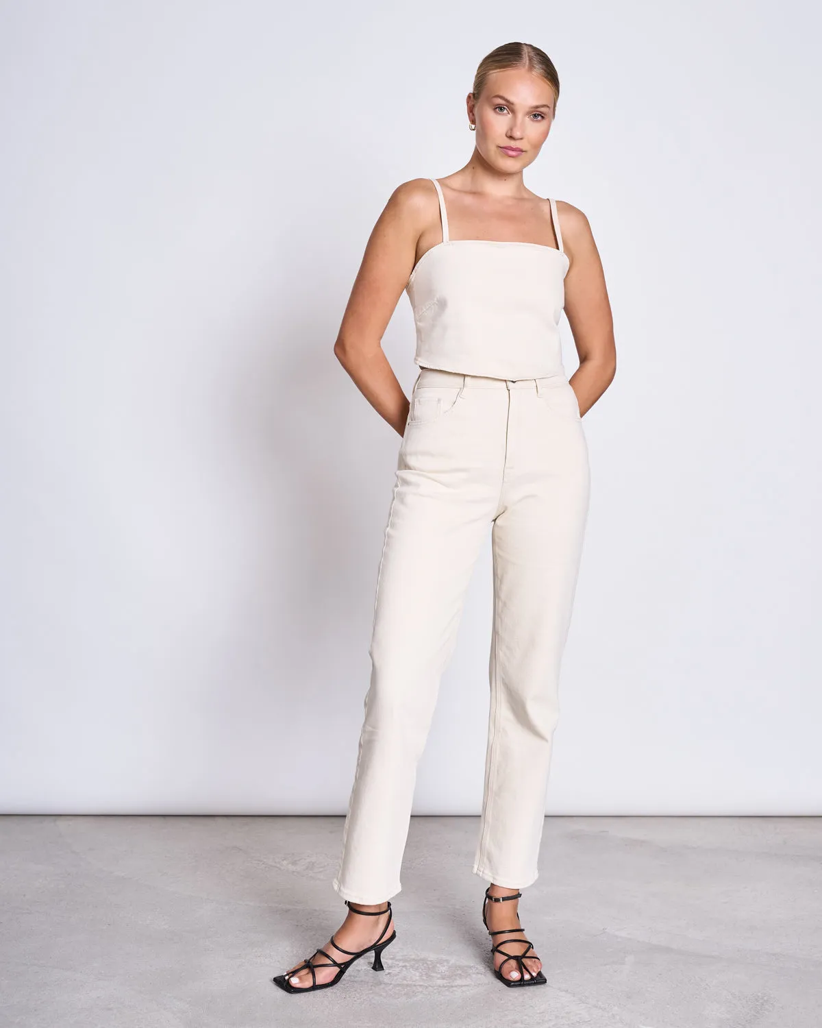 STRAIGHT LEG JEANS ALBA ECRU