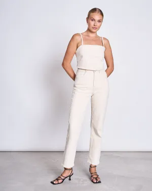 STRAIGHT LEG JEANS ALBA ECRU