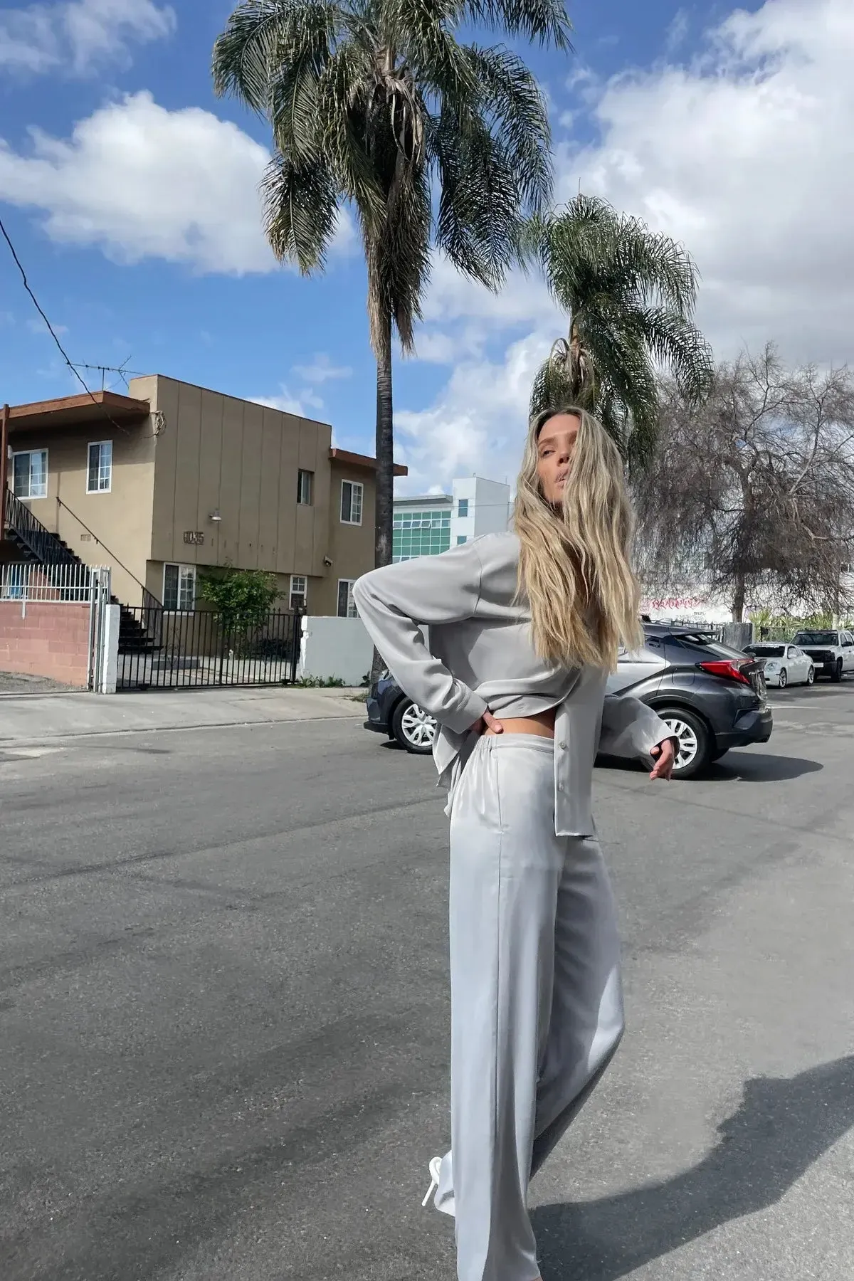 Straight Satin Pant