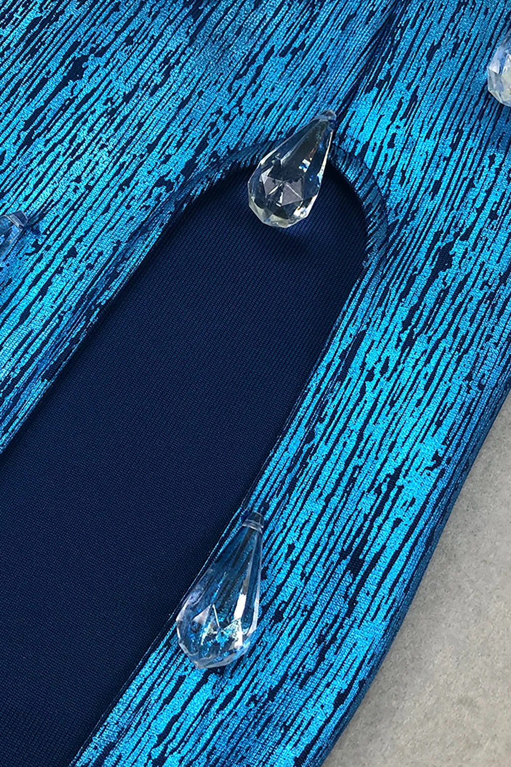 Strapless Rhinestone Print Dress