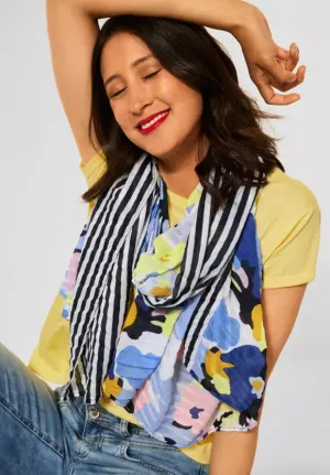 Street One Print scarf with pleats