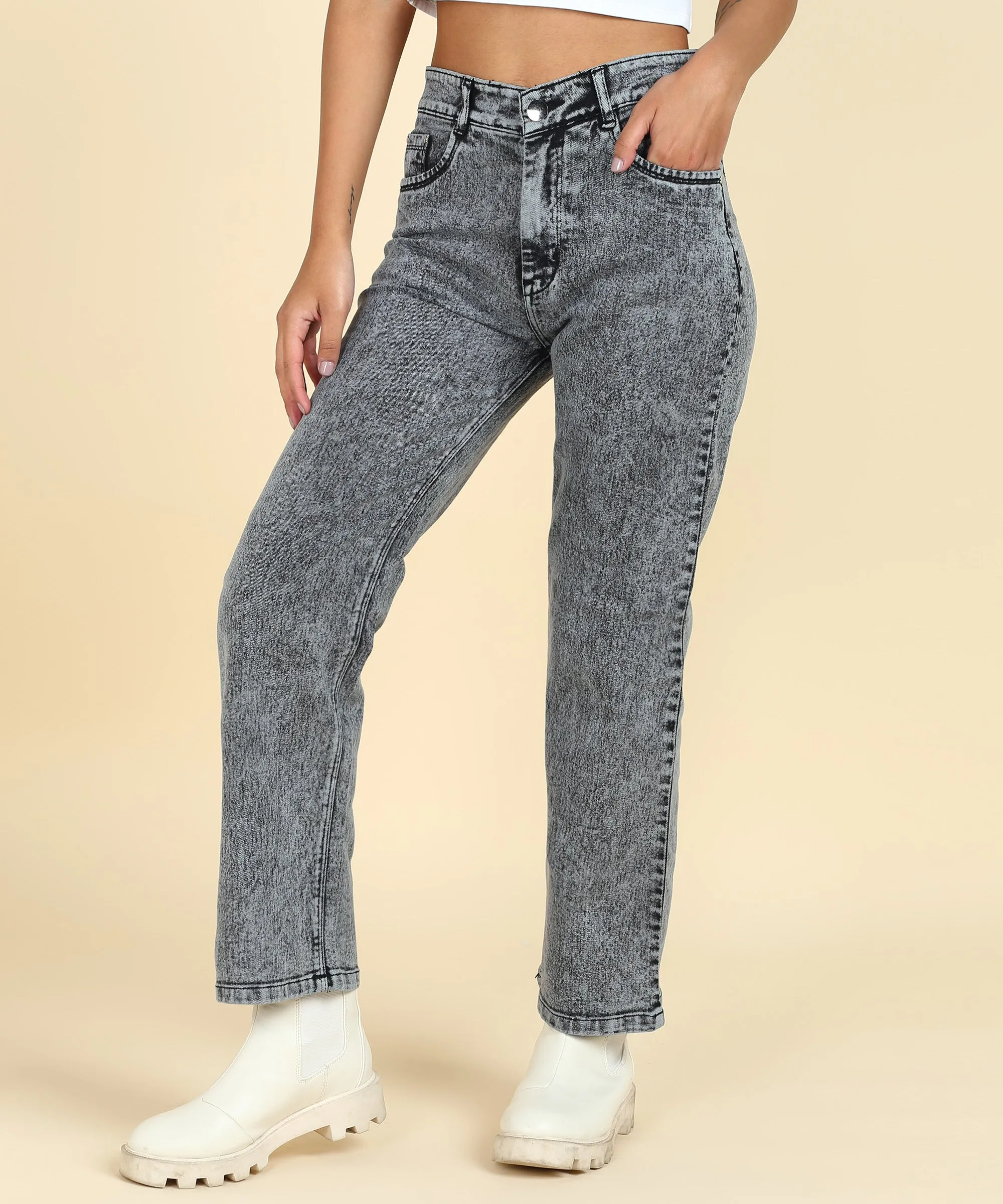 Stretchy Stride Stonewash Jeans