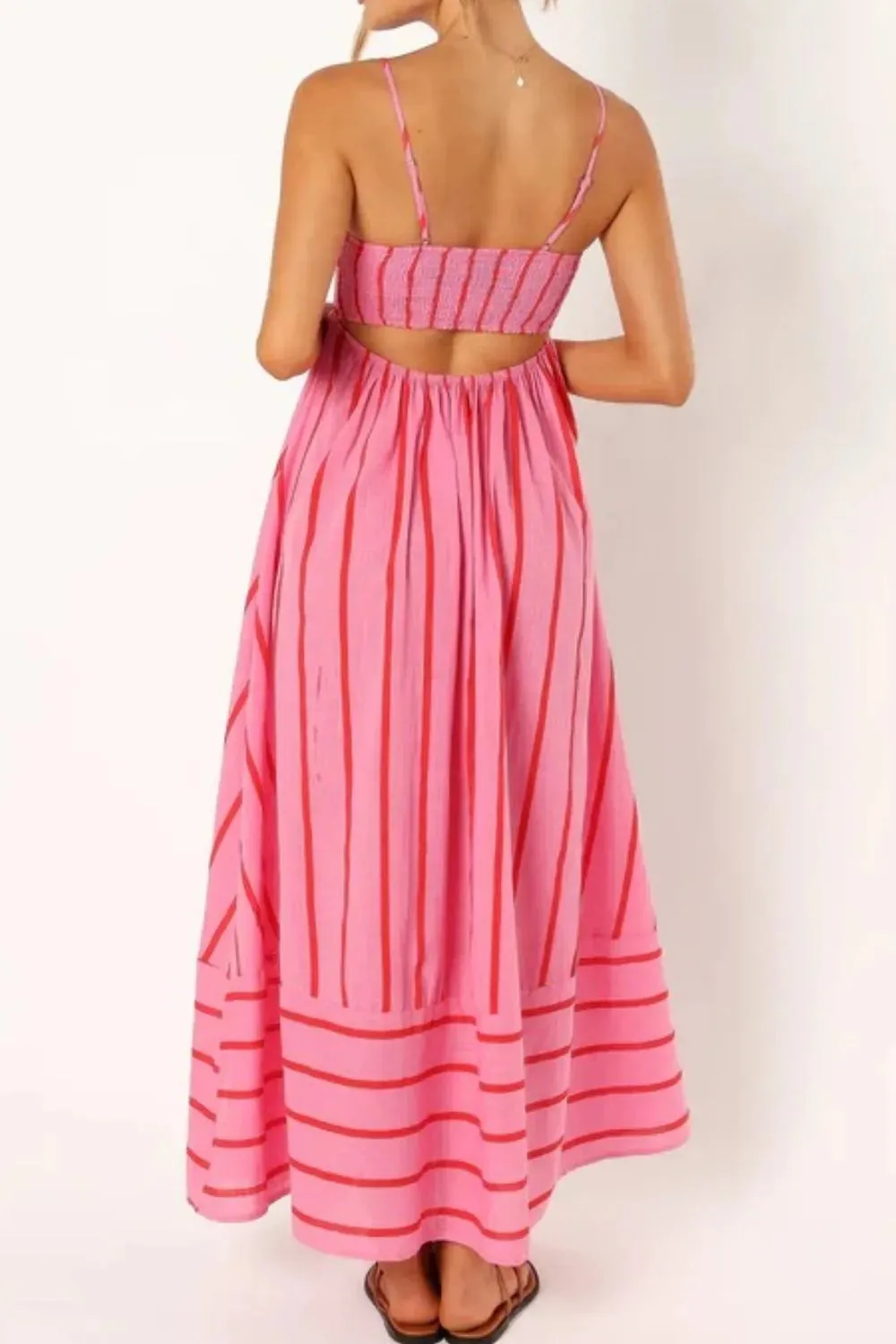 Striped Square Neck Cami Dress