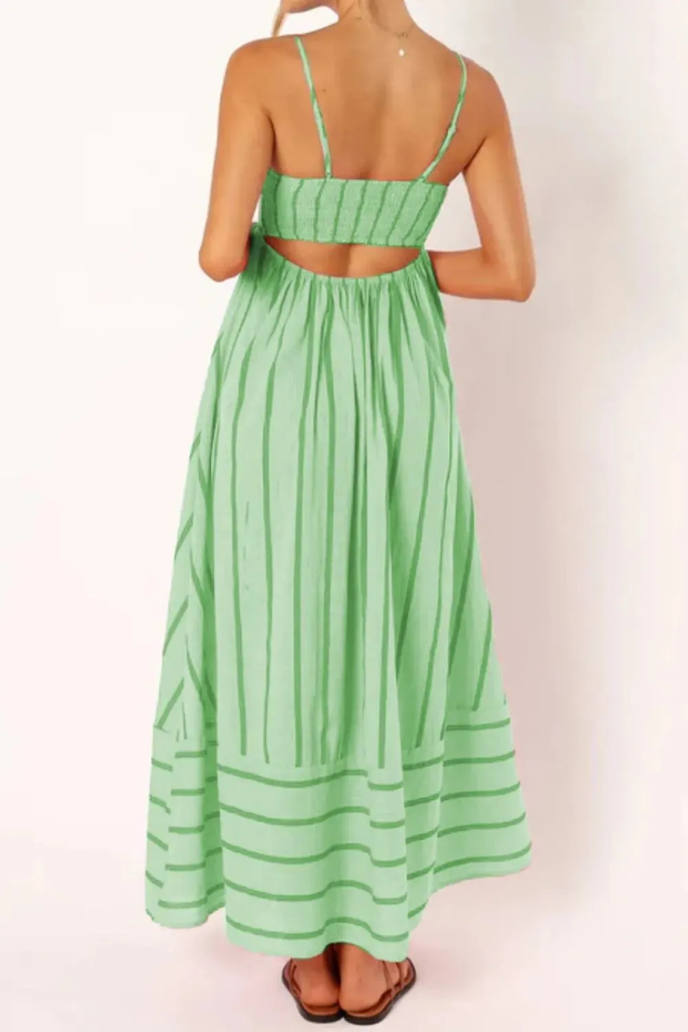 Striped Square Neck Cami Dress