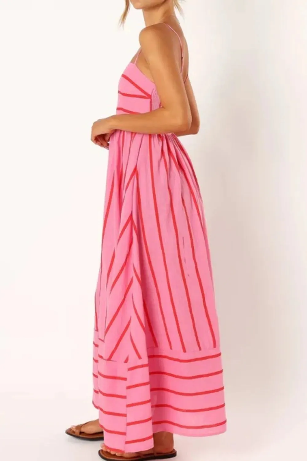 Striped Square Neck Cami Dress