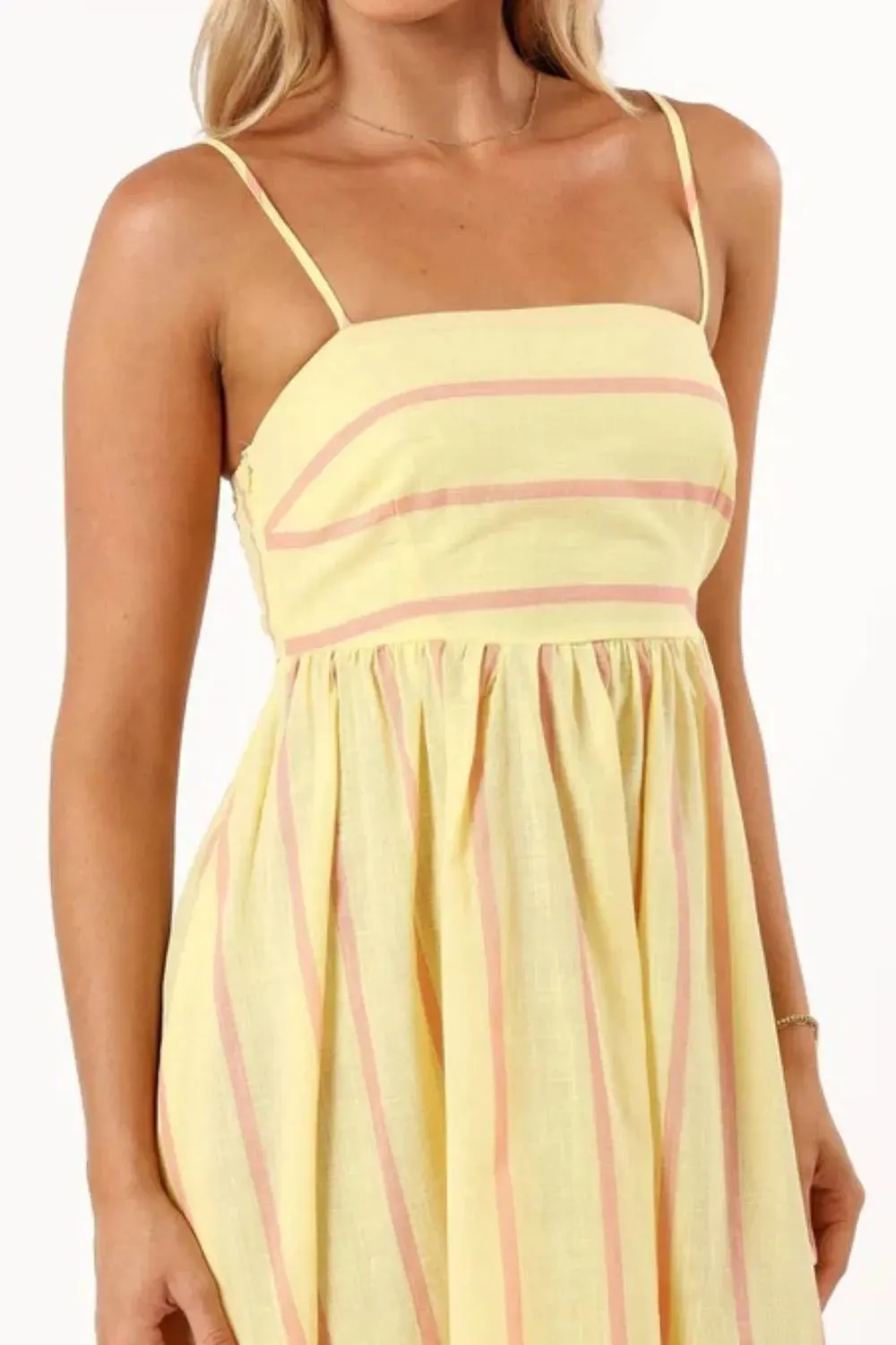 Striped Square Neck Cami Dress