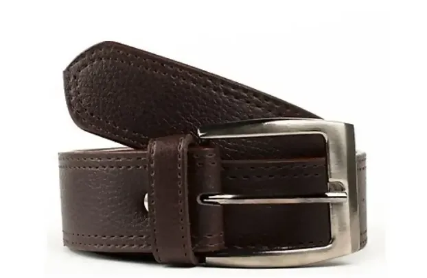 Stylish Brown Synthetic Leather Belts For Men and Wallet Combo Pack