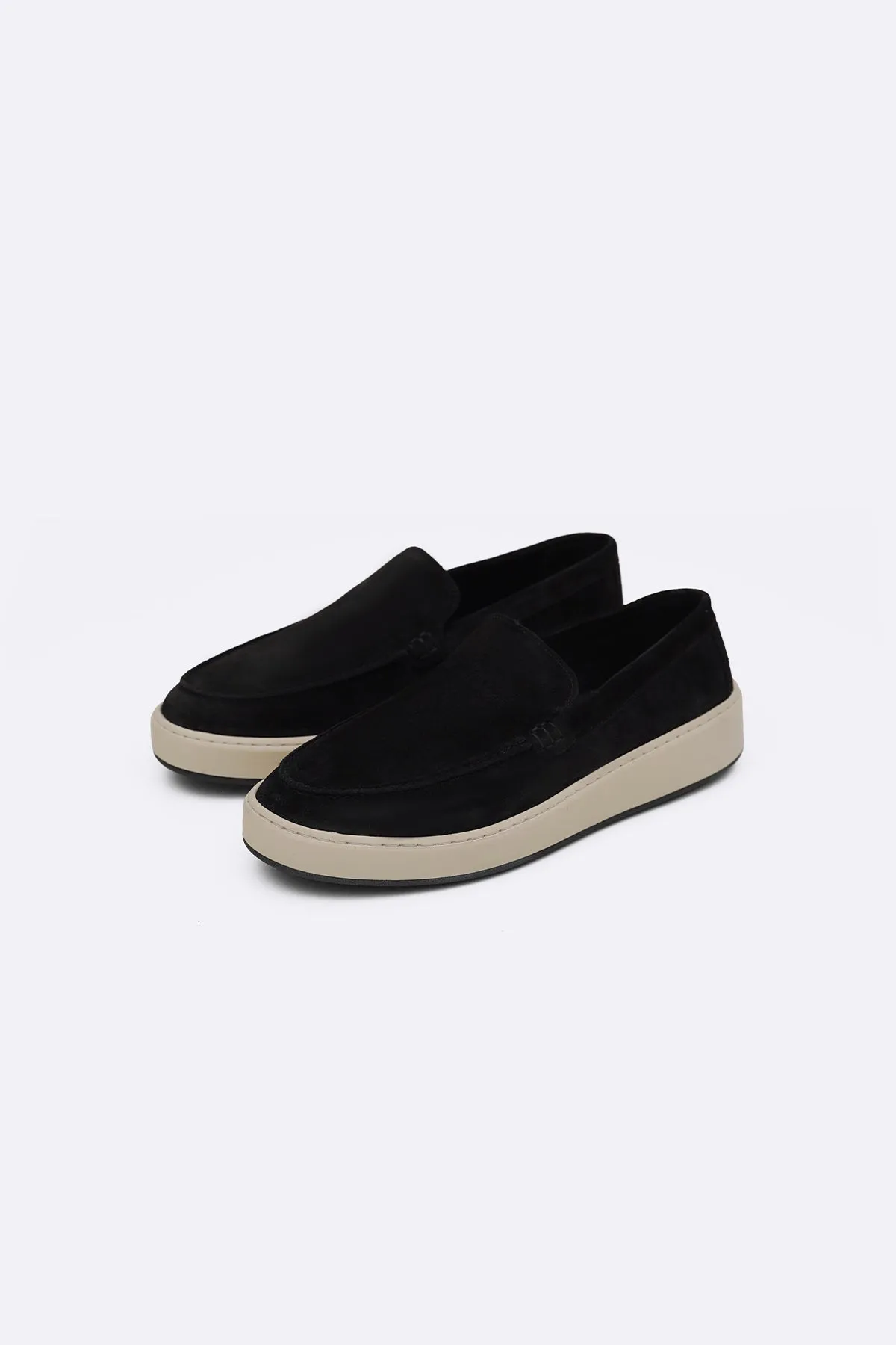 SUEDE LEATHER SLIP ON LOAFERS
