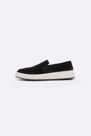 SUEDE LEATHER SLIP ON LOAFERS