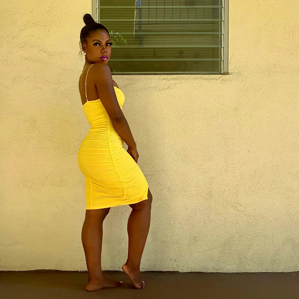 Sunflower Ruched Dress