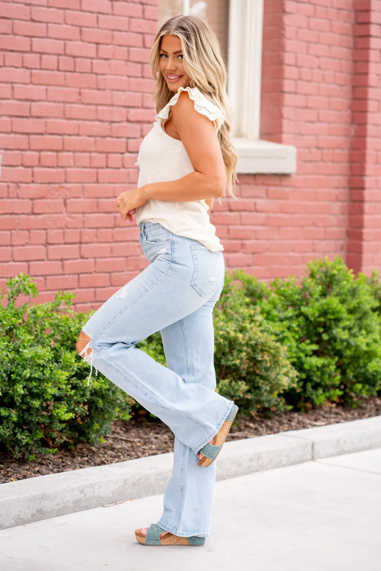 Sunny Plains 90s High Rise Vintage Flare