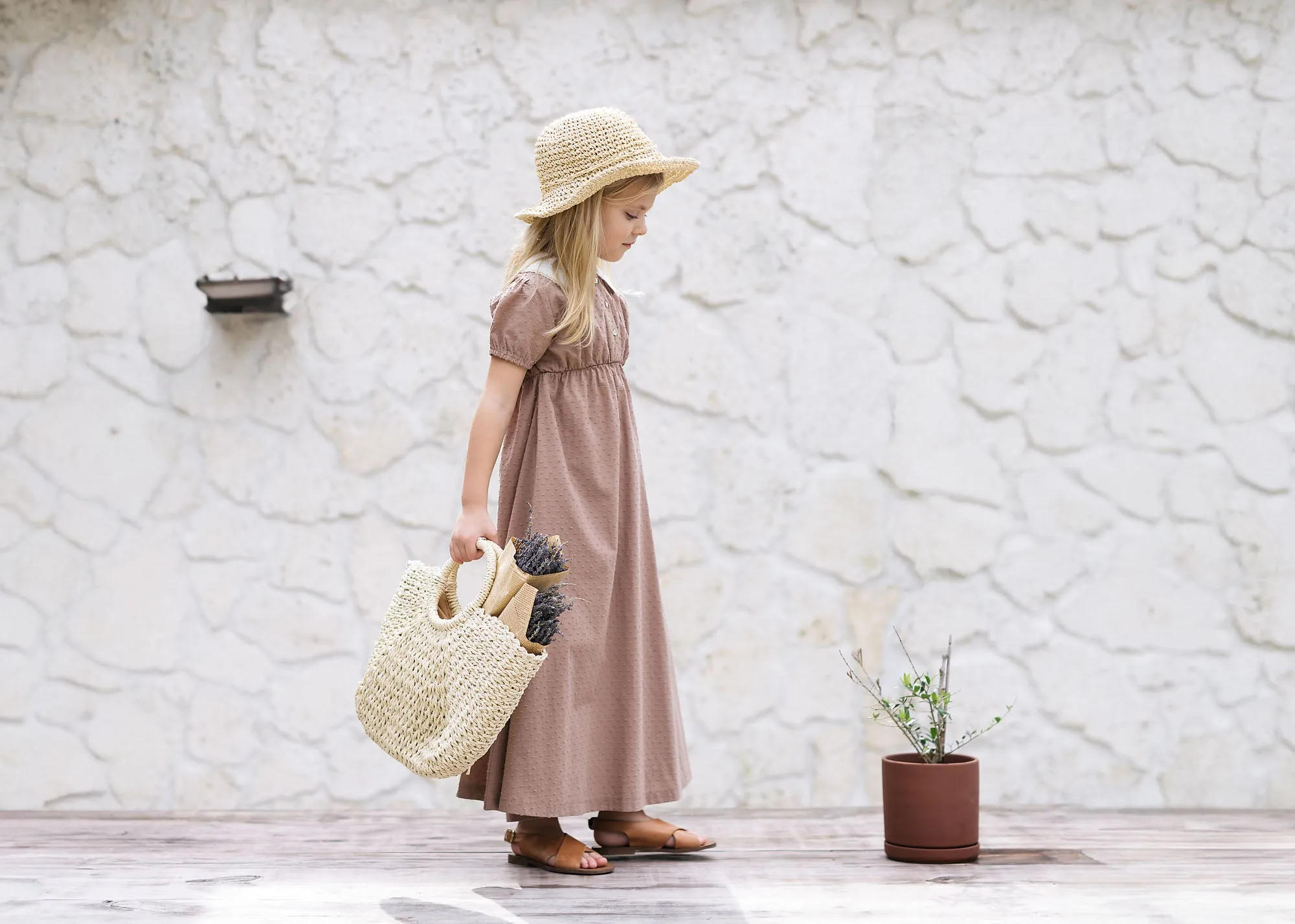 SWISS DOT MAXI DRESS SHORT SLEEVE