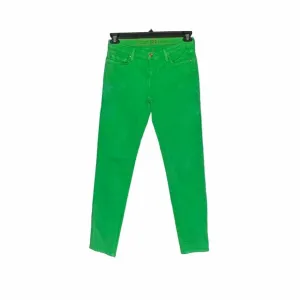 Sz 27 Women's KATE SPADE NY Perry Straight Skinny Play Hooky Lime Green Jeans