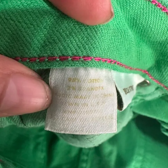 Sz 27 Women's KATE SPADE NY Perry Straight Skinny Play Hooky Lime Green Jeans