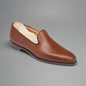 Tan Braided Leather Forst Loafers - Loafers Shoes