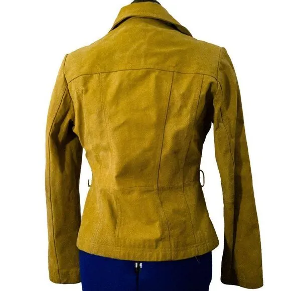Tan Wilsons Leather Maxima Belted Button Up Coat