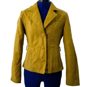 Tan Wilsons Leather Maxima Belted Button Up Coat