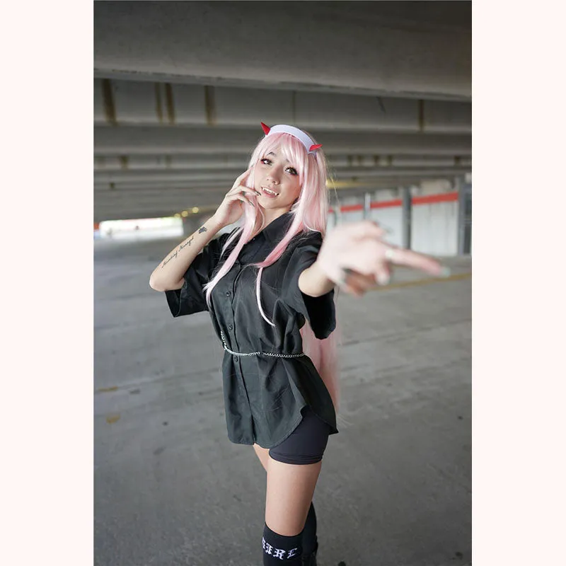 [@tehtnica] "BLACK" SHIRT WITH BELT BAG K070201