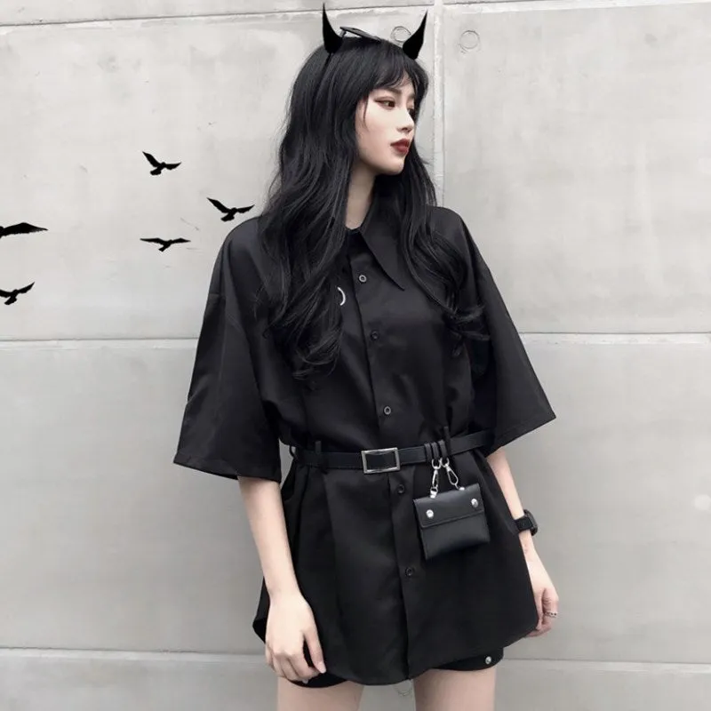 [@tehtnica] "BLACK" SHIRT WITH BELT BAG K070201