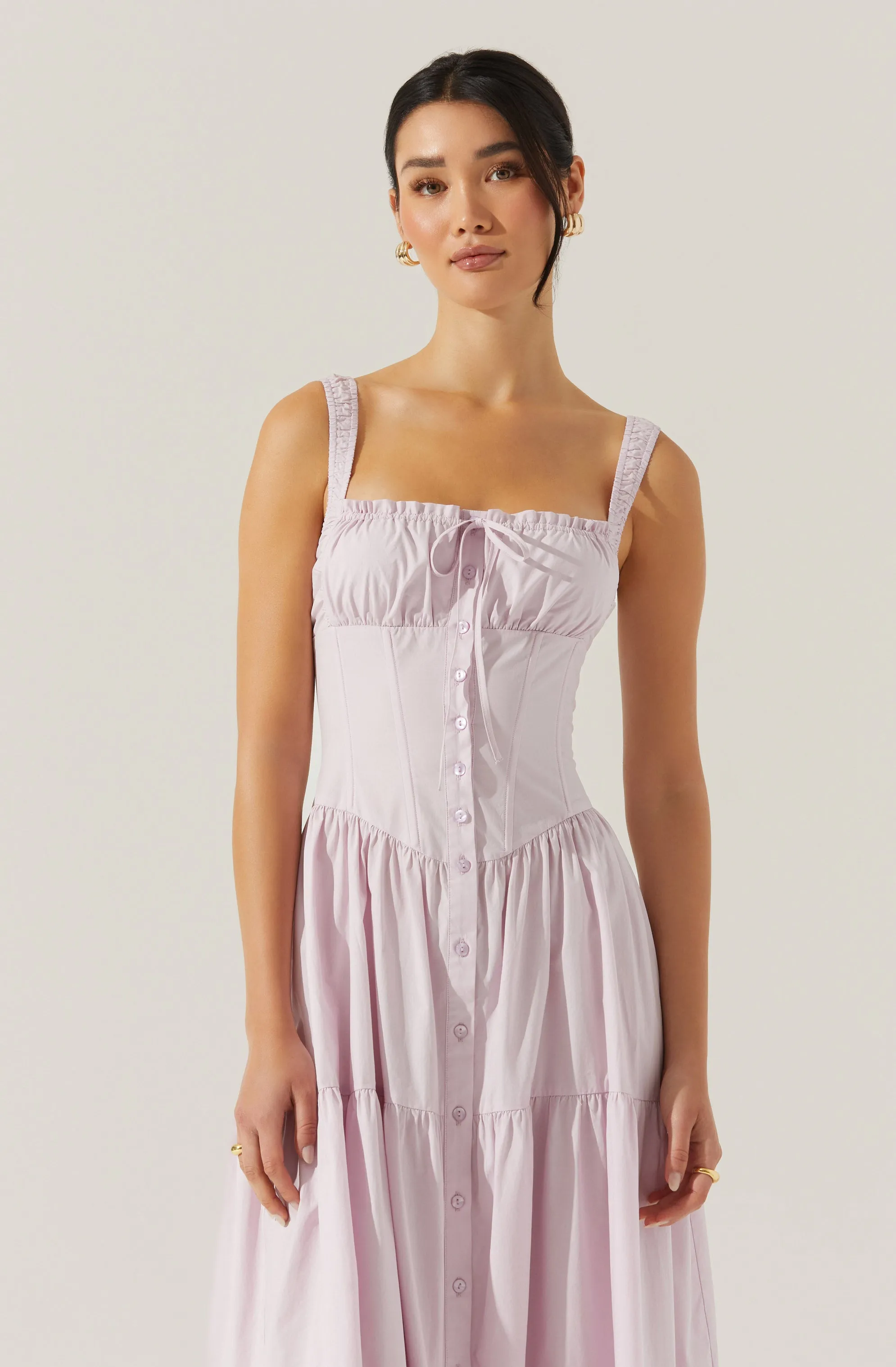 Temperance Tiered Milkmaid Maxi Dress