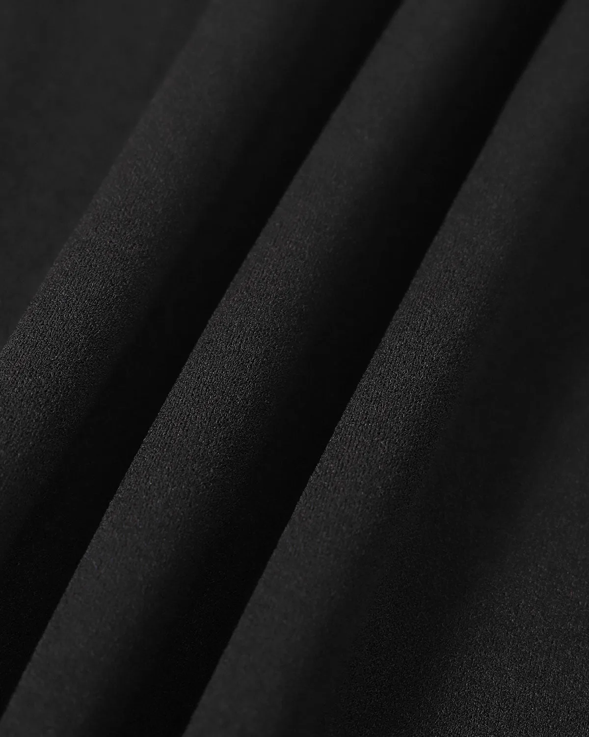The Black Ruffle Cross Back Strap Maxi Dress