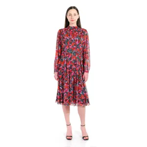The Botanical Print Midi Dress