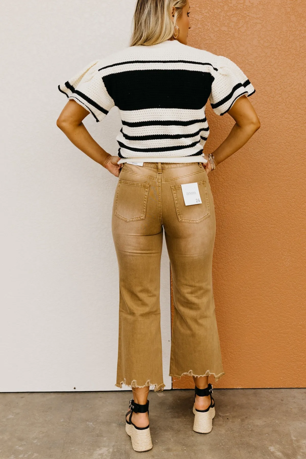 The Harlan Distressed Crop Denim