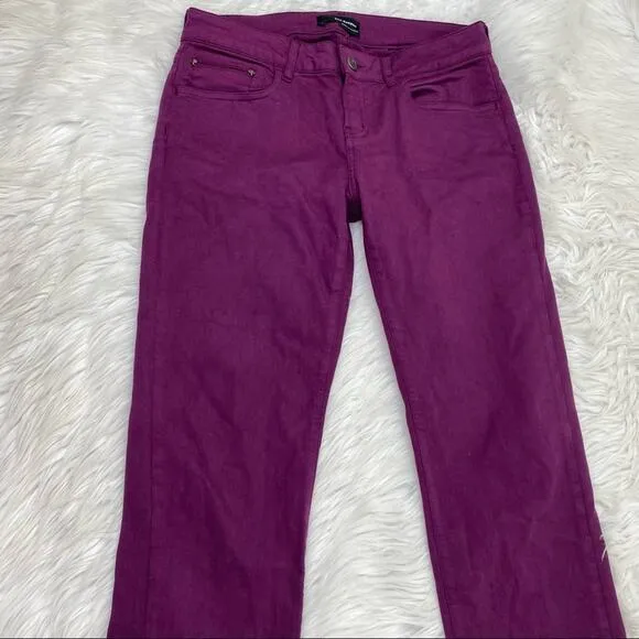 The Kooples Skin Cut Color Denim Skinny Jeans Maroon Size 28