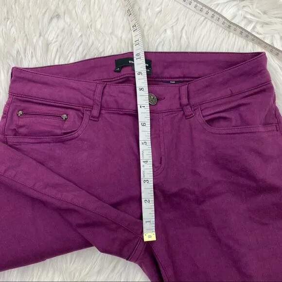 The Kooples Skin Cut Color Denim Skinny Jeans Maroon Size 28