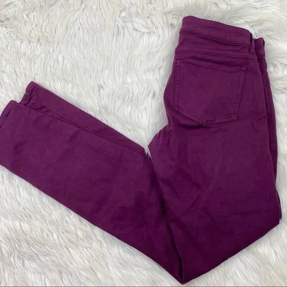 The Kooples Skin Cut Color Denim Skinny Jeans Maroon Size 28
