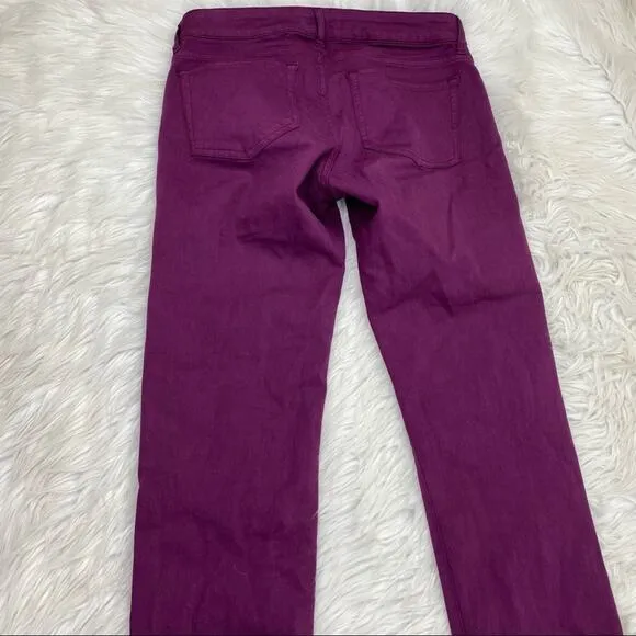 The Kooples Skin Cut Color Denim Skinny Jeans Maroon Size 28