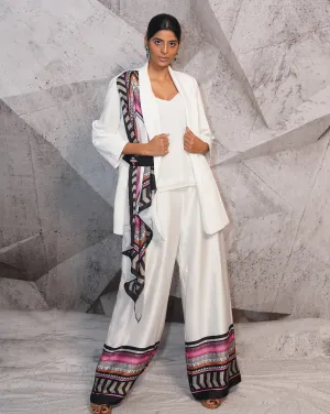 The Printed Drape Blazer Set