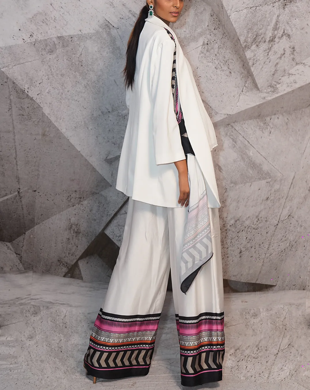 The Printed Drape Blazer Set