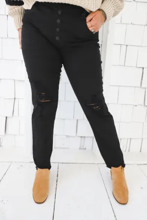 The Reese Exposed Buttons Straight Leg - Volition