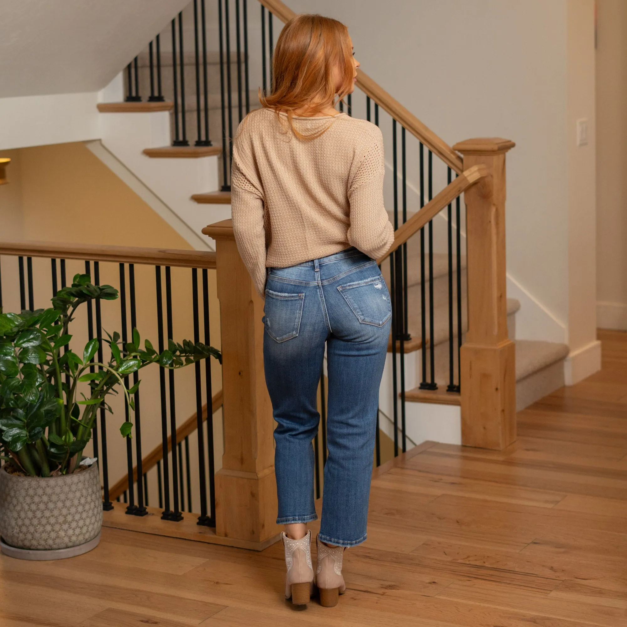 The Wayne High Rise Cropped Straight Leg Regular & Plus Sizes