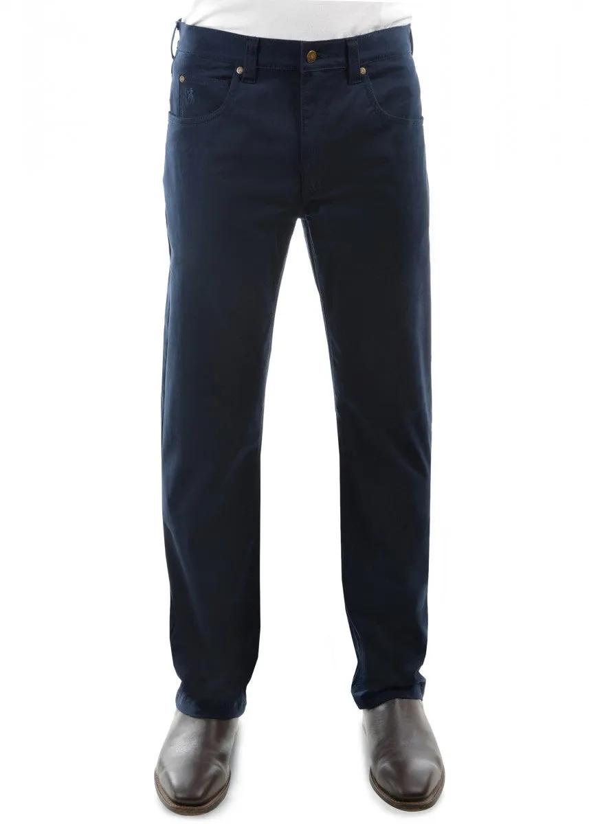 Thomas Cook Tailored Moleskin Mens Jeans  Navy