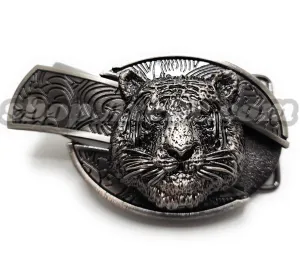 Tiger Head 3D Folding Knife Belt Buckle